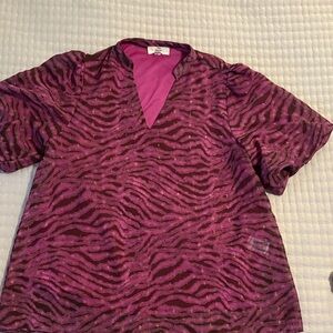 Purple Zebra Print Top